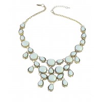 Ivory Bubble Dots & Teardrop Fringe Necklace